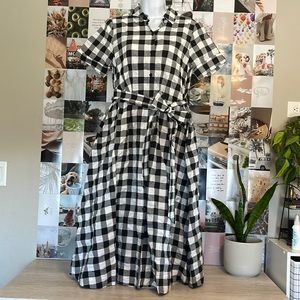 Black and white gingham dress